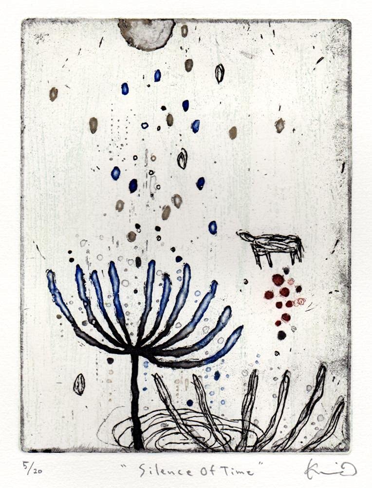Amazon | オバタクミ 「Silence Of Time」 抽象画 絵画 銅版画