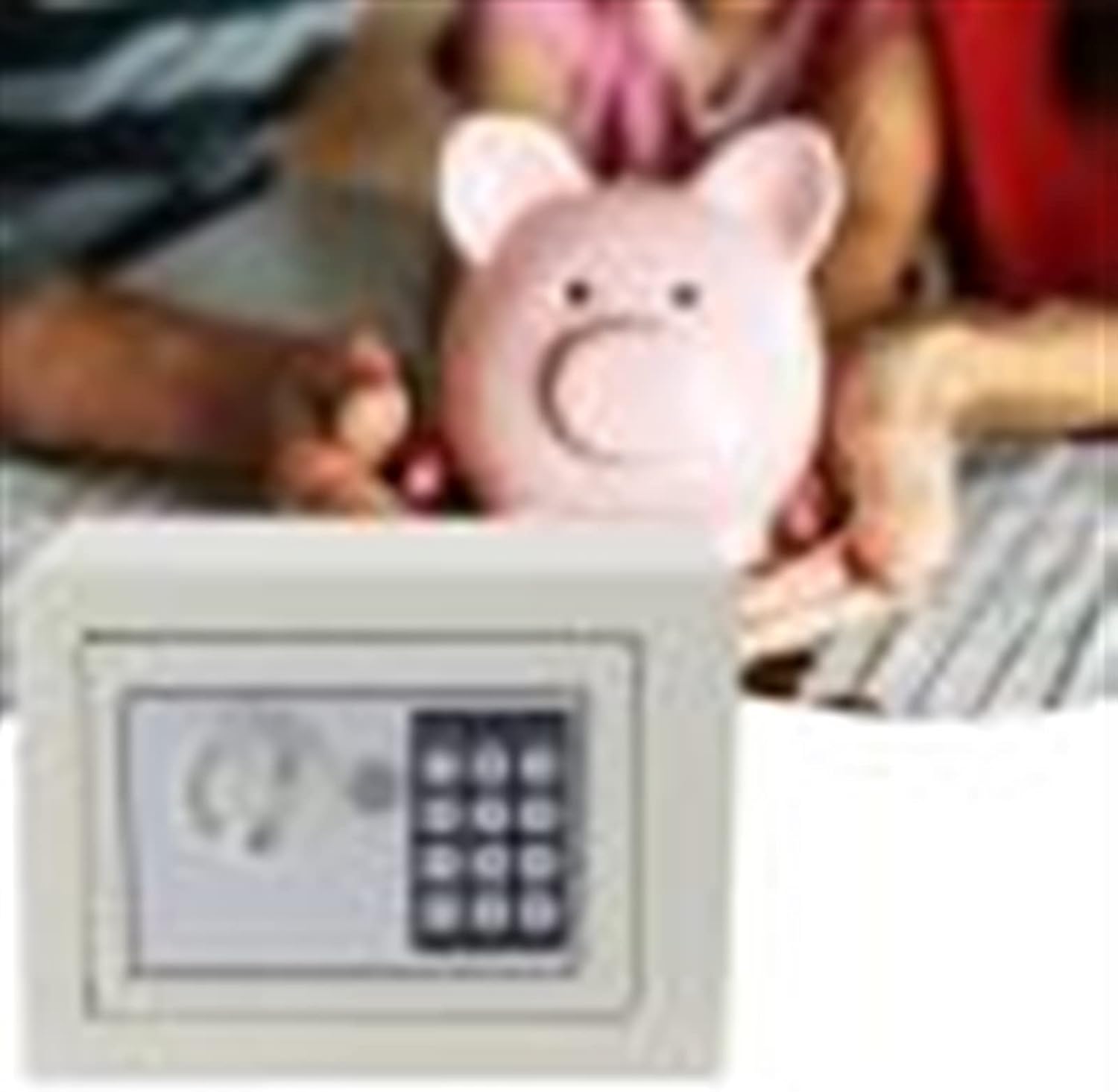Safes Deposit Box Small Key Wall Bedside Cabinet with Lock Password Safe 17X23X17Cm