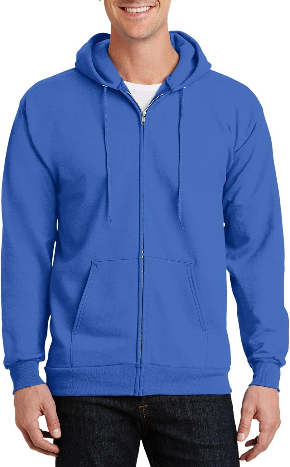 JustBlanks Mens Long Sleeve Hooded Sweatshirt Heavyweight Full-Zip Fleece Hoodie Sweatshirt for Men