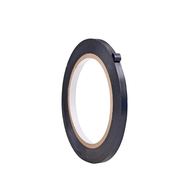 Fita de Pinstripe Vinílica Preta WOD Tape VTC365 6 mm x 32,92 m para Piso, Veículos e Artesanato – 1 unidade