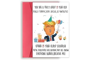 Funny Trump 19th Birthday Card: Laughter-Inducing Gift for Teens and Young Adults