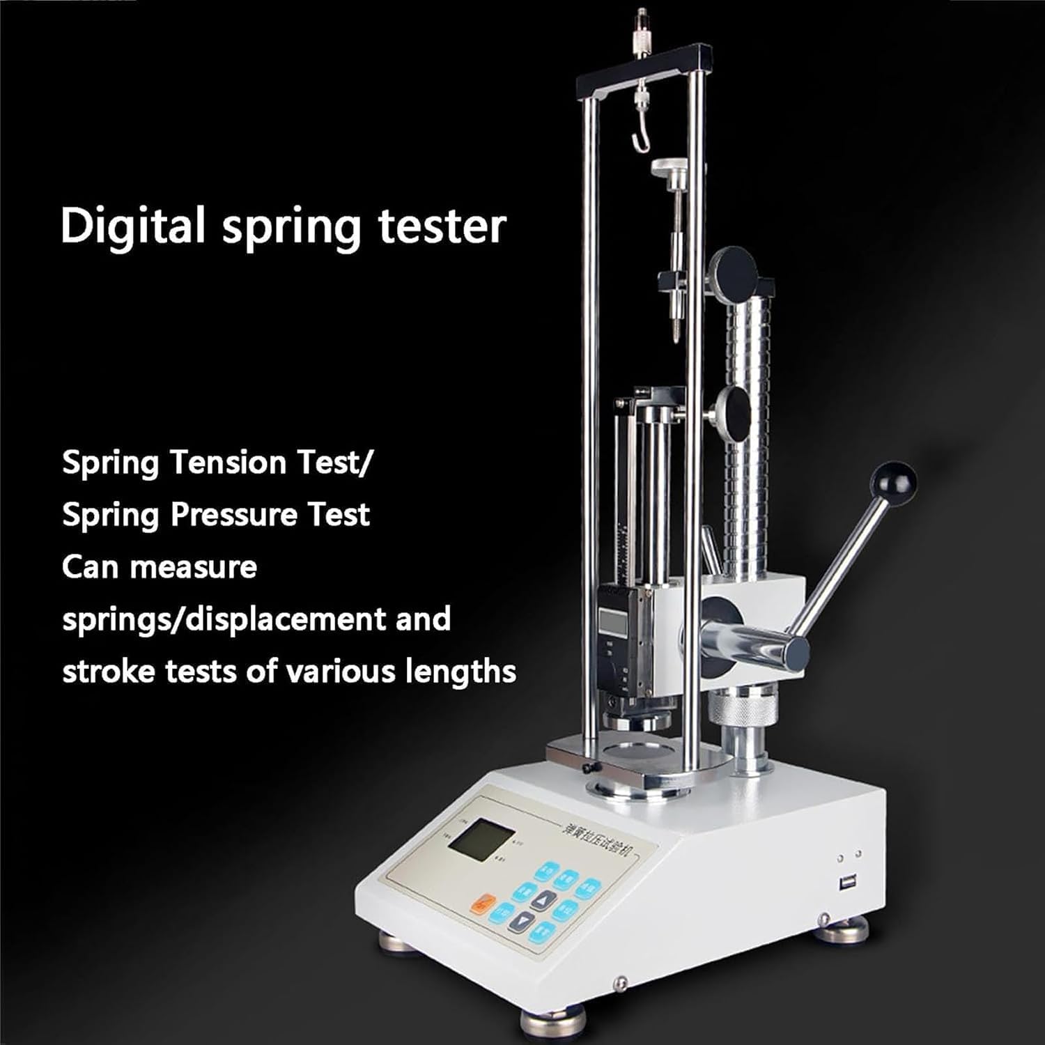 Manomètre numérique 220 V essais de traction et de compression avec écran LCD, unités N/kg/, modes crête et temps réel (500N)