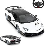 RASTAR Voiture Télécommandée, Modèle de Voiture RC Lamborghini Aventador SVJ Échelle 1:24, Jaune