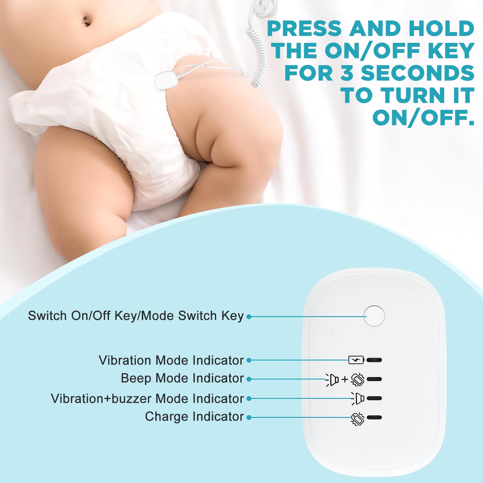 Amazon.com: LINGSFIRE Bed Wetting Alarm for Boys, High Sensitivity Sensor Boys Girls Bedwetting Alarm USB Rechargeable Pee Alarm with Vibration Reminders : Health & Household Amazon.com: LINGSFIRE Bed Wetting Alarm for Boys, High Sensitivity Sensor Boys Girls Bedwetting Alarm USB Rechargeable Pee Alarm with Vibration Reminders : Health & Household