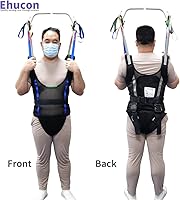 Vista 3 de Arnés de pie acolchado cómodo para personas o discapacitados para entrenamiento de apoyo ambulante, carga de seguridad de 500 libras (pequeño)