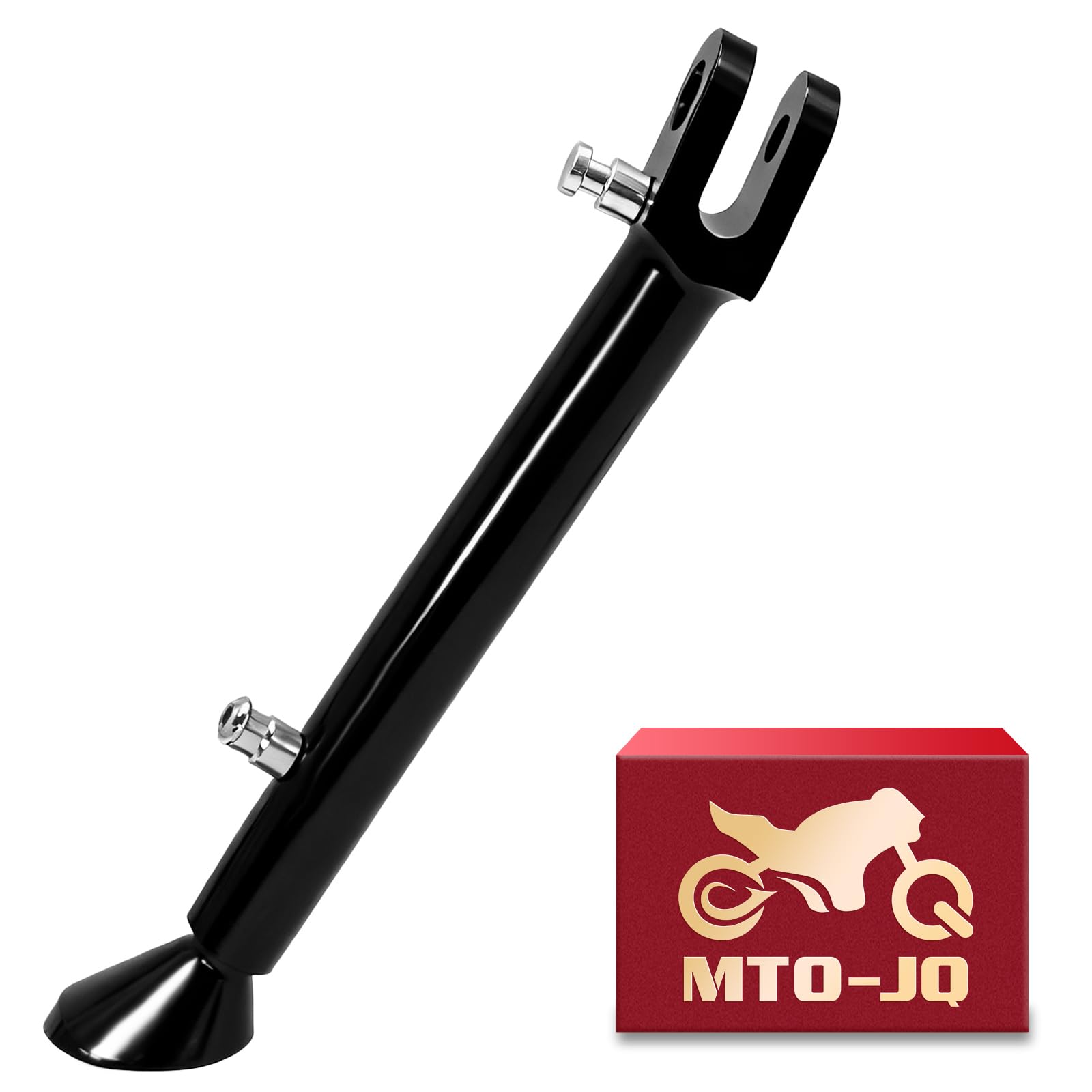 MTO-JQ Adjustable Kickstand Side Stand Foot Support for Kawasaki ZX-6 1998-2002, ZX6R 2003-2008, ZZR600 2005-2008, ZX-9R 1998-2002, ZX-10R 2004-2007,