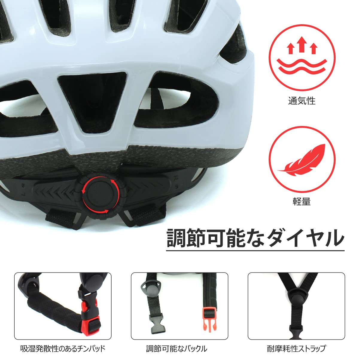 Amazon | 自転車 ヘルメット 大人用 高通気性 サイクリング