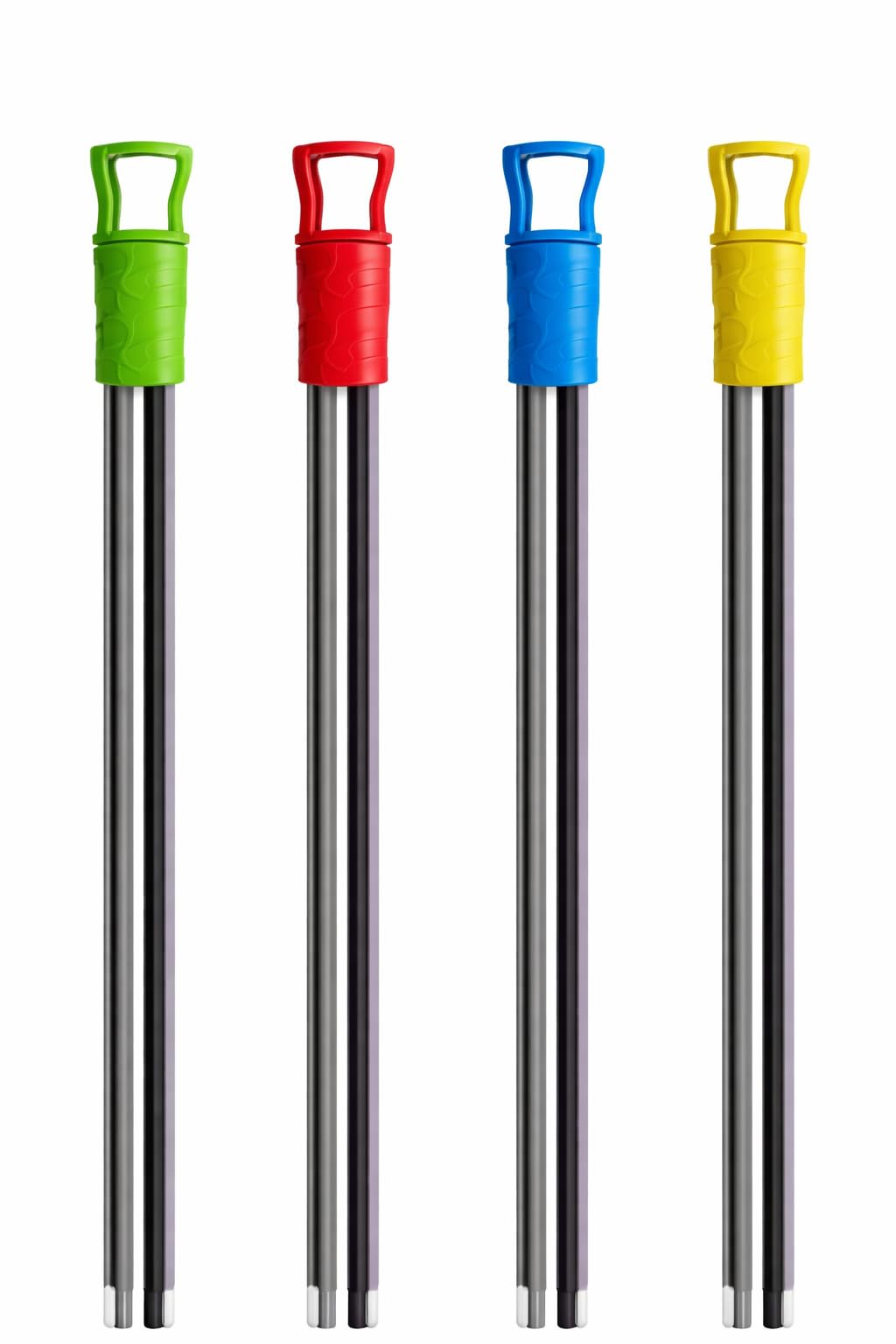 Catergold Mop Handle 140 cm Aluminium Metal Universal Fitting Replacement for Broom and Mop Heads 23mm Screw Thread (Set of 4)