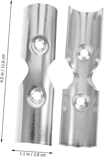 Miniatura 3 de BESTOYARD Juego de 10 juegos de barras de soporte para barra de armario, barras de acero inoxidable, conectores de extremo de tubería inoxidable,