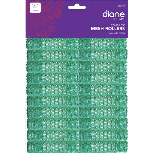 Diane Mesh Roller, Green, 1/2 Inch, 20 Count