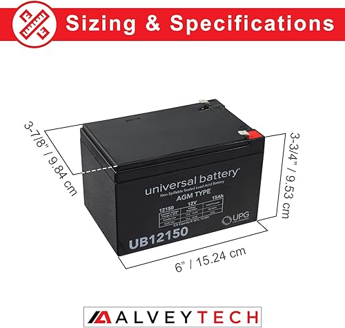 Miniatura 2 de AlveyTech Paquete de baterías de 36 V y 15 Ah para moto Razor SX500 Dirt Rocket (con arnés de cableado)  Juego de baterías de repuesto de 36