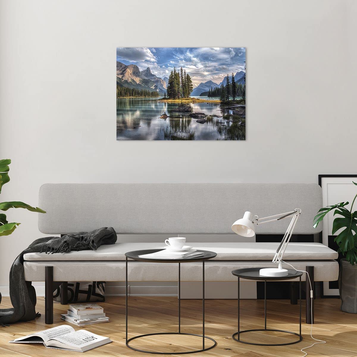 Impression sur Verre 70x50cm Tableaux Image Photo d Montagnes Kayak