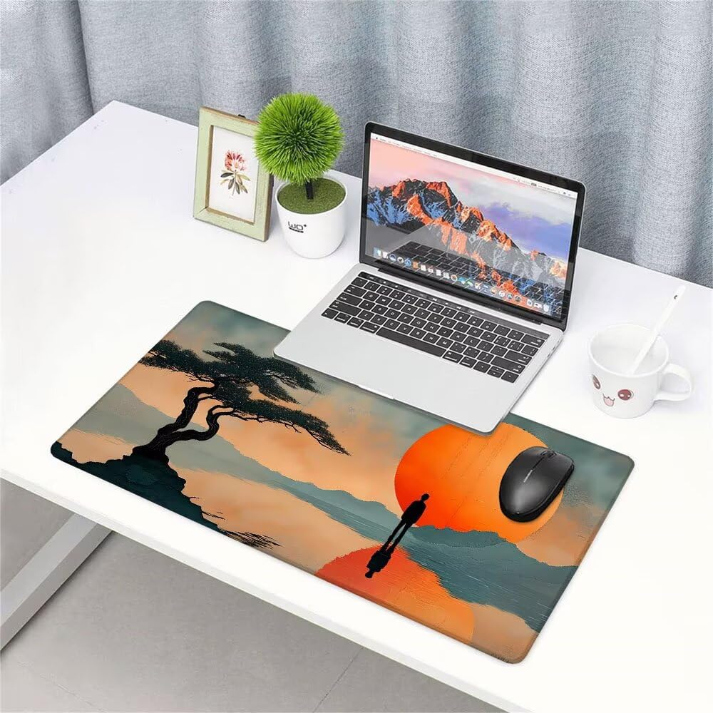 Podkładka pod mysz XXL Giallo akcesoria na biurko mata ochronna na stół mata do gier podkładka pod mysz do gier 1400 x 600 x 3 mm mata biurkowa wodoodporna antypoślizgowa podstawa, do komputera