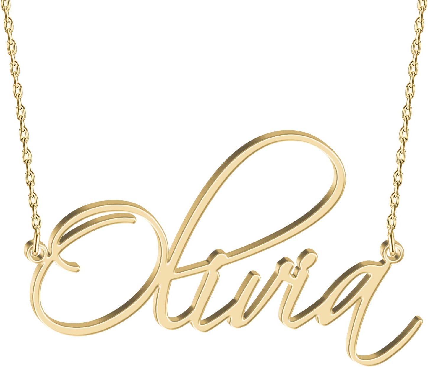 Custom Gold Name Necklace 18K Gold Plated Silver Personalised Script Name Jewellry Birthday Gift Ideas for Women Girl Teenage Bridesmaid