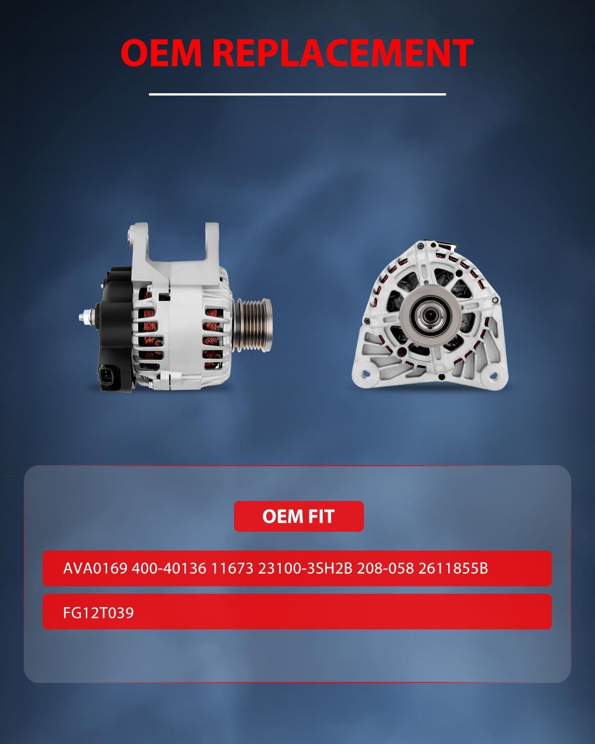 cciyu New Alternator 11673 Fit for 2013-2019 For Nissan for Sentra