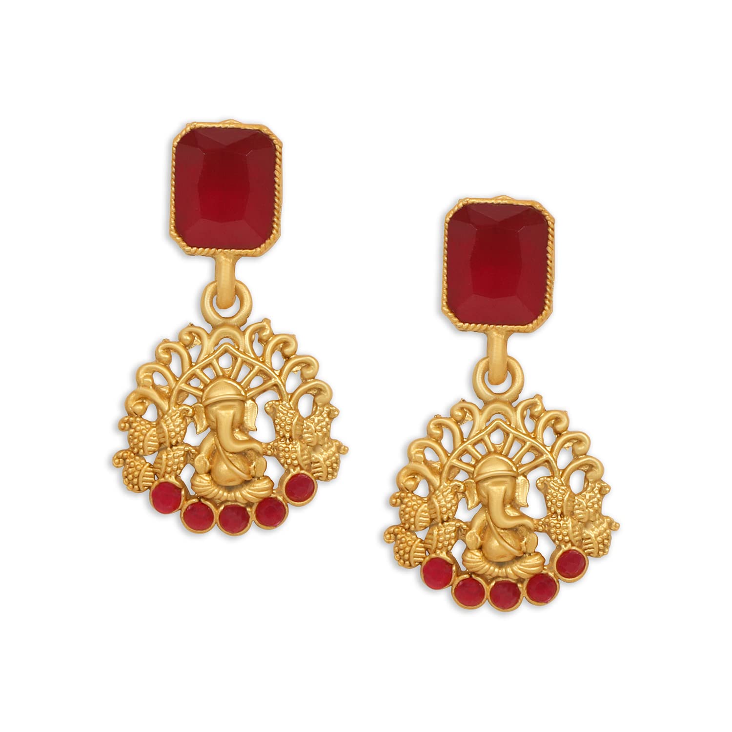 Matte Plated Goddess Saraswati Temple Jewellery Set