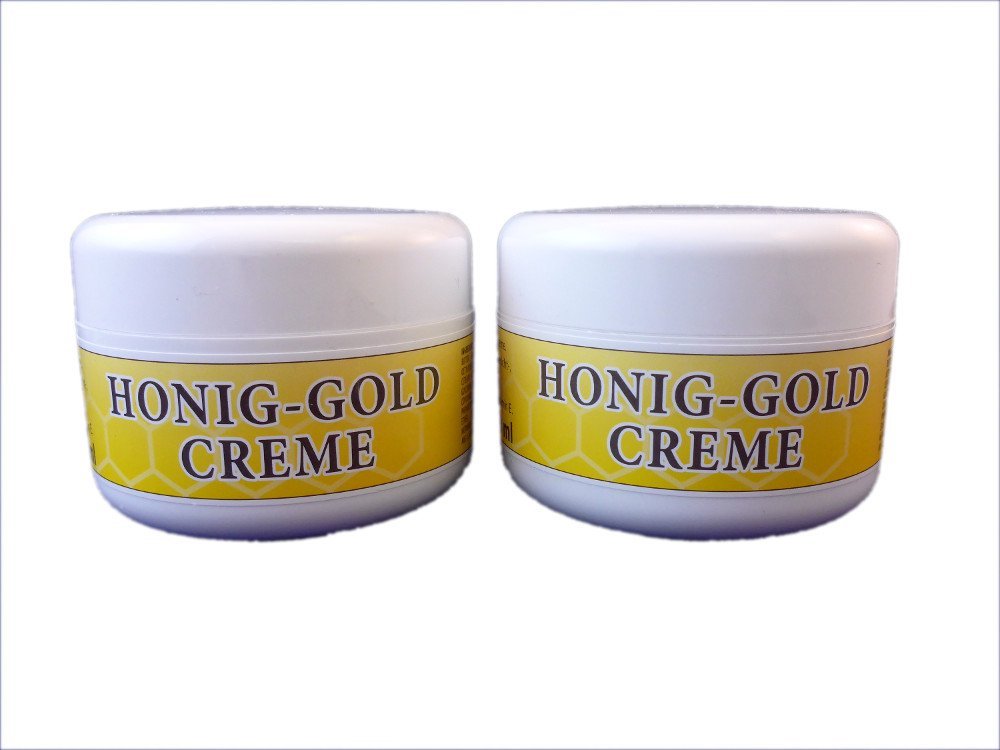 Honey Gold Cream 100 ml for Face Hands and Body Pack of 2, 100 ml (Pack of 2)