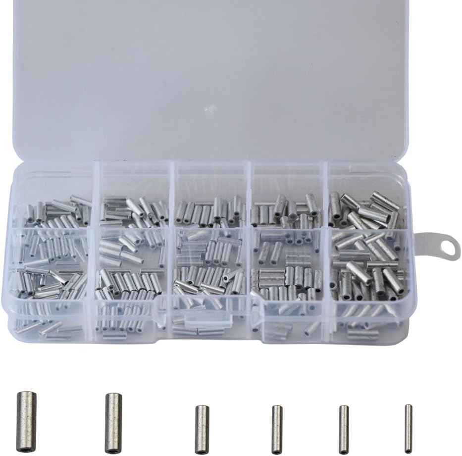 160pcs240pcs Aluminum Crimp Sleeves Fishing Line
