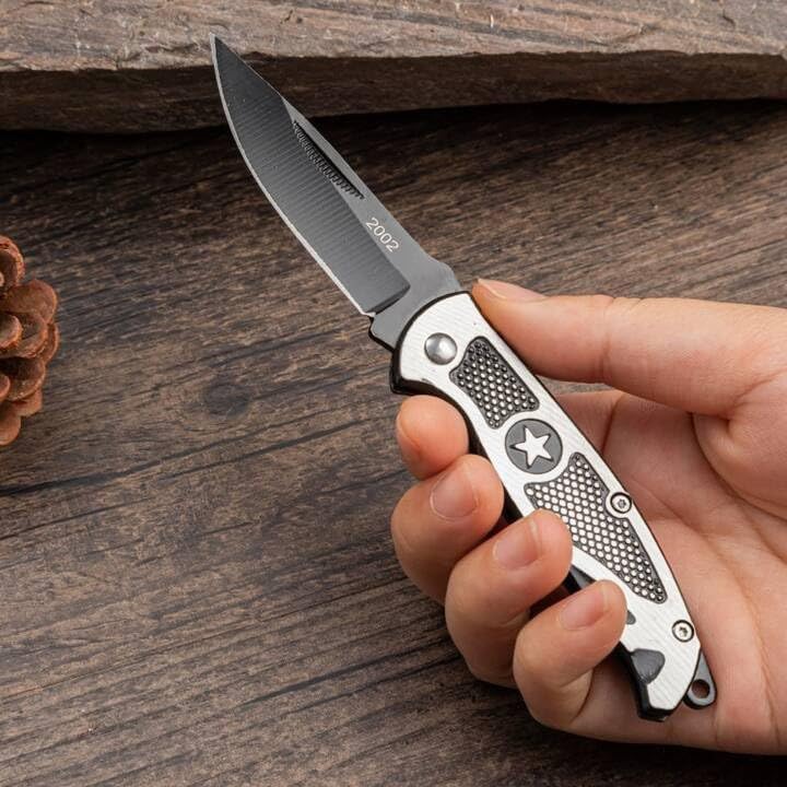 PINBO Kitchen Knife | Multipurpose Carbon Steel Blade Knife for Home Use | Compact Cutting Tool for Vegetables, Fruits & G...