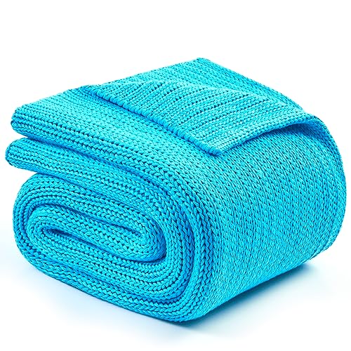 L'AGRATY Knitted Weighted Blanket - 60"x80" 15lbs Cooling Chunky Knit Heavy Blanket for Adults Braided Crochet Throw Thick Cable Yarn Knit Decorative No Beads Evenly Weighted Machine Washable