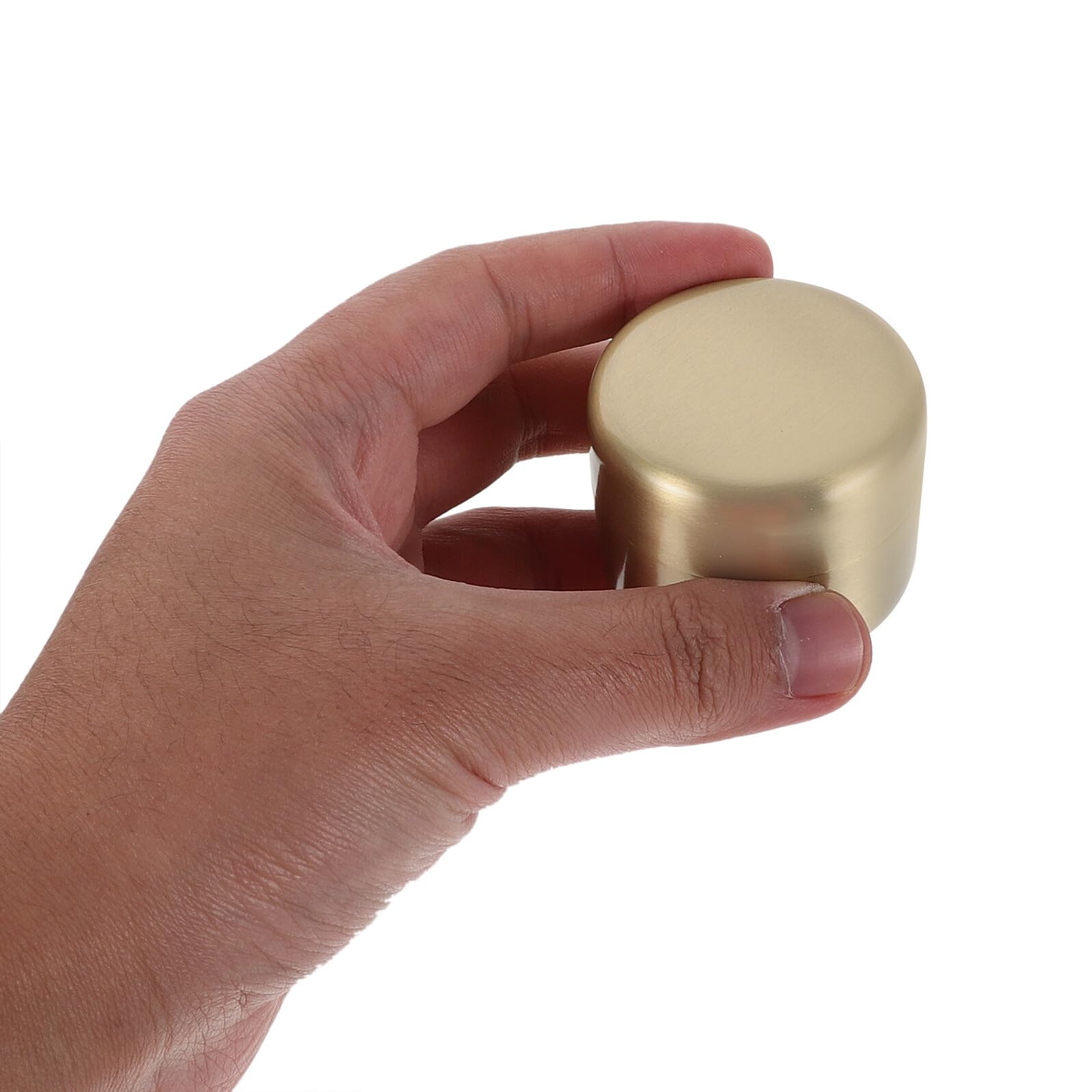 Portapillole Mini Rotondo in Acciaio Inossidabile Oro da Viaggio | Contenitore Compatto Tascabile, Protezione, per Attività Quotidiane e Spostamenti