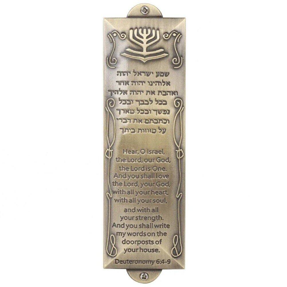 Mezuzah hébraïque adhésive pour fixer votre protection sans percer vos portes d'entrée