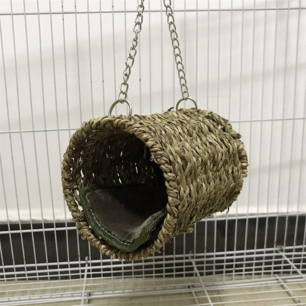 Nido de Loro Nidos de Pájaros Hamaca de Aves Casa de hámster, jaula de loro, decoración de adorno, hamaca de nido de loro, jaula de pájaro colgante, jaula de pájaros de invierno cálida, juguetes