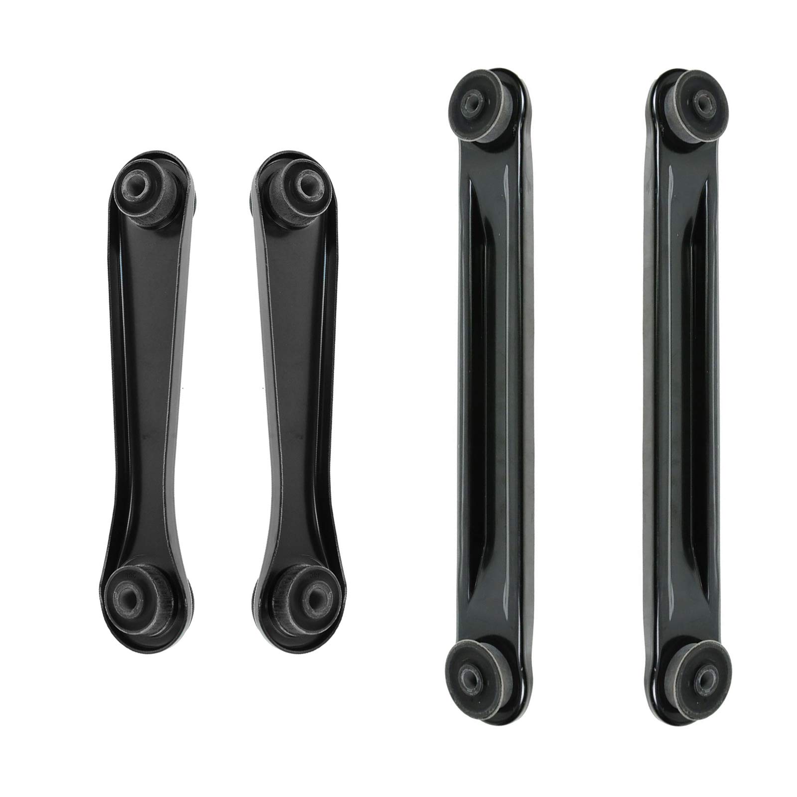 TRQ 4 Piece Rear Upper & Lower Control Arms Kit Set for 1998-2011 Ford Crown Victoria / 1998-2011 Mercury Grand Marquis / 1998-2011 Lincoln Town Car