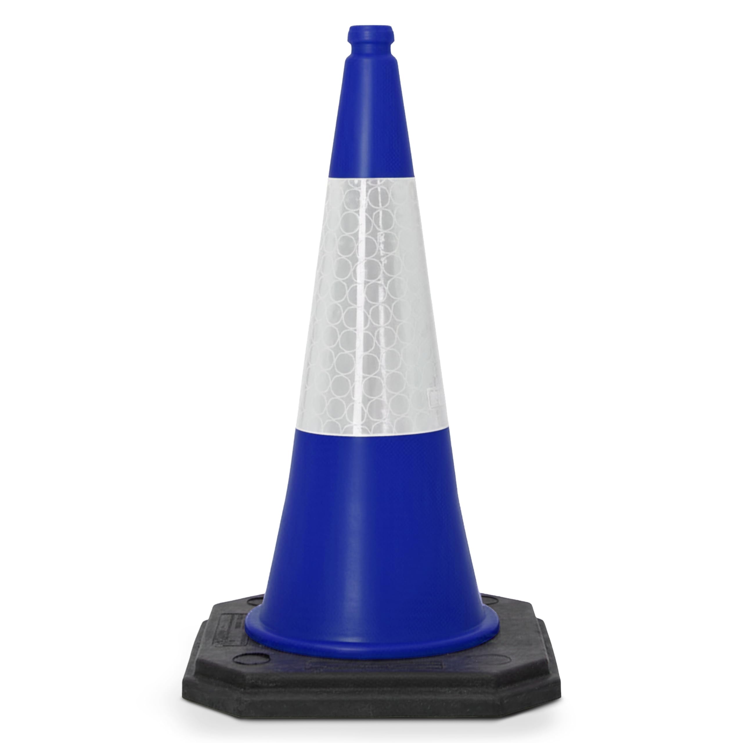 Street Solutions Uk Blue Traffic Cones 750Mm Pack Of 1 - Heavy Duty Road Cones Large, Wind Resistant High Reflectivity No Parking Cones