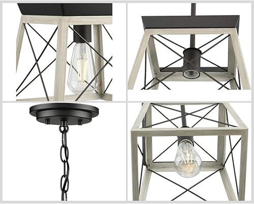 Vista 12 de Progress Lighting Briarwood Collection - Mini-colgante costero (grafito), color negro