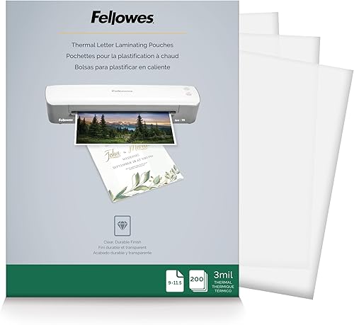 Miniatura 17 de Fellowes Bolsas de laminado térmico, hojas tamaño carta, 5 mil 200 unidades, transparentes (5743601)