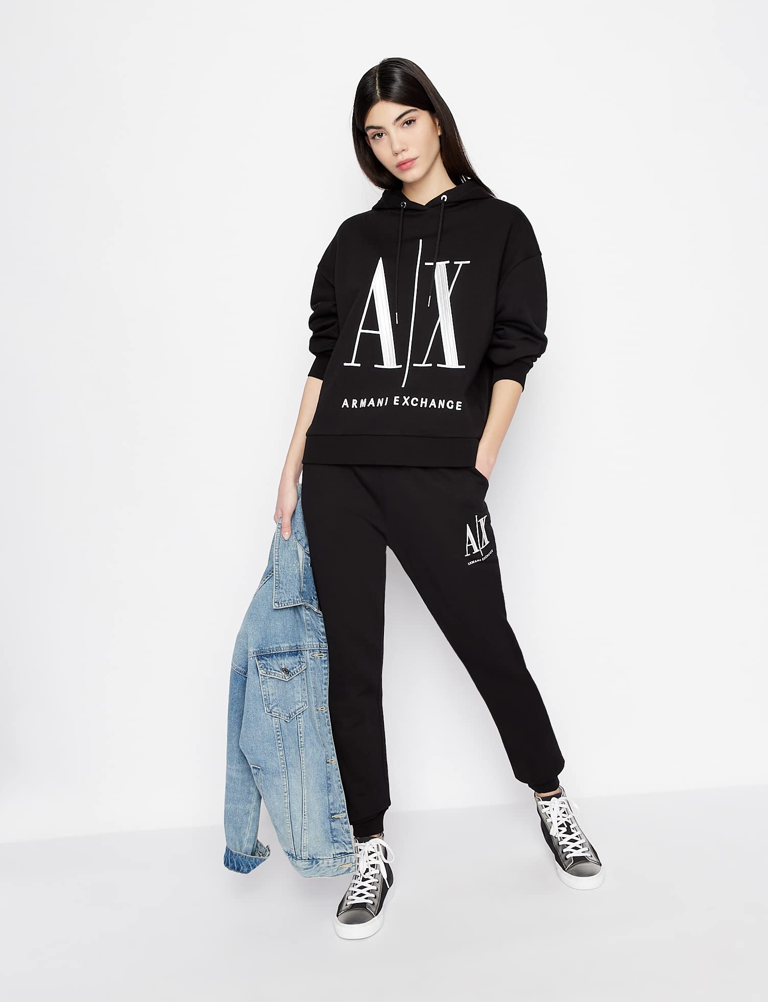 Armani Exchange Icon Project Sudadera con Capucha Mujer