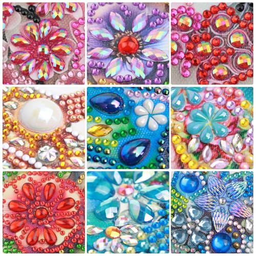 Image of AiYuanzsh 12 Pack Special Shaped Diamond Painting Kits for Adults, DIY Diamond Art Kits with Rhinestones, Assorted Pattern Diamond Painting Crafts for Beginners