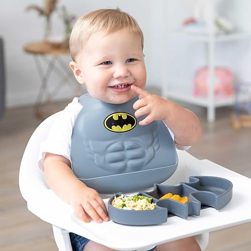 Miniatura 8 de Bumkins Baberos, bolsillo de silicona para bebés, babero para niña o niño, para 6-24 meses hasta niños pequeños, esencial imprescindible para comer,