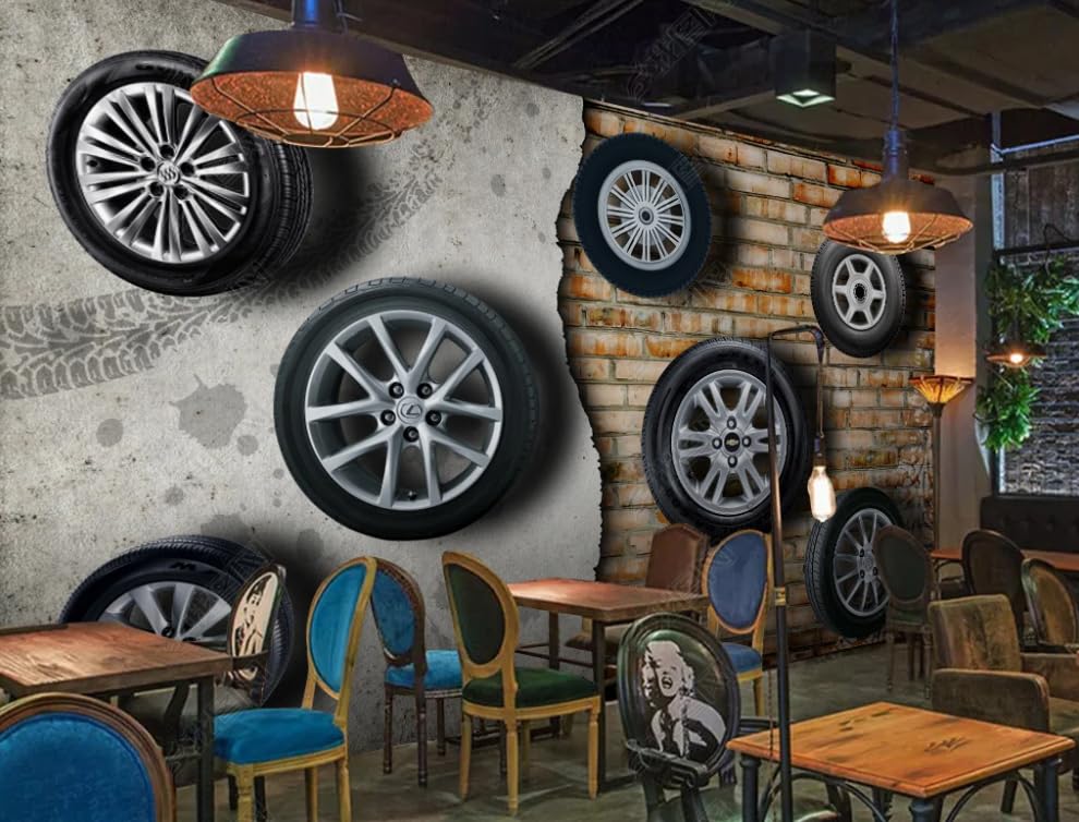 Papier peint intissé briques pour relooker un mur de chambre ado 300cm