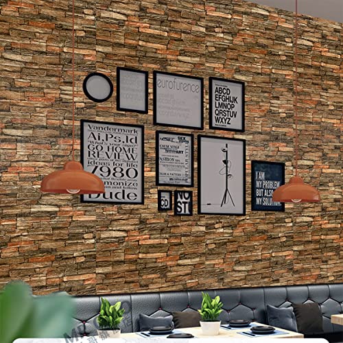 Yutianli 7Mm Thick Anti-Collision Self Adhesive 3D Wall Panels Peel And Stick,10-Pack 57 Sq.ft Antique Foam Wall Panel Faux Brick Wall Panels Faux Stone Wall Panels For Bedroom (10, Style A) #TOP3