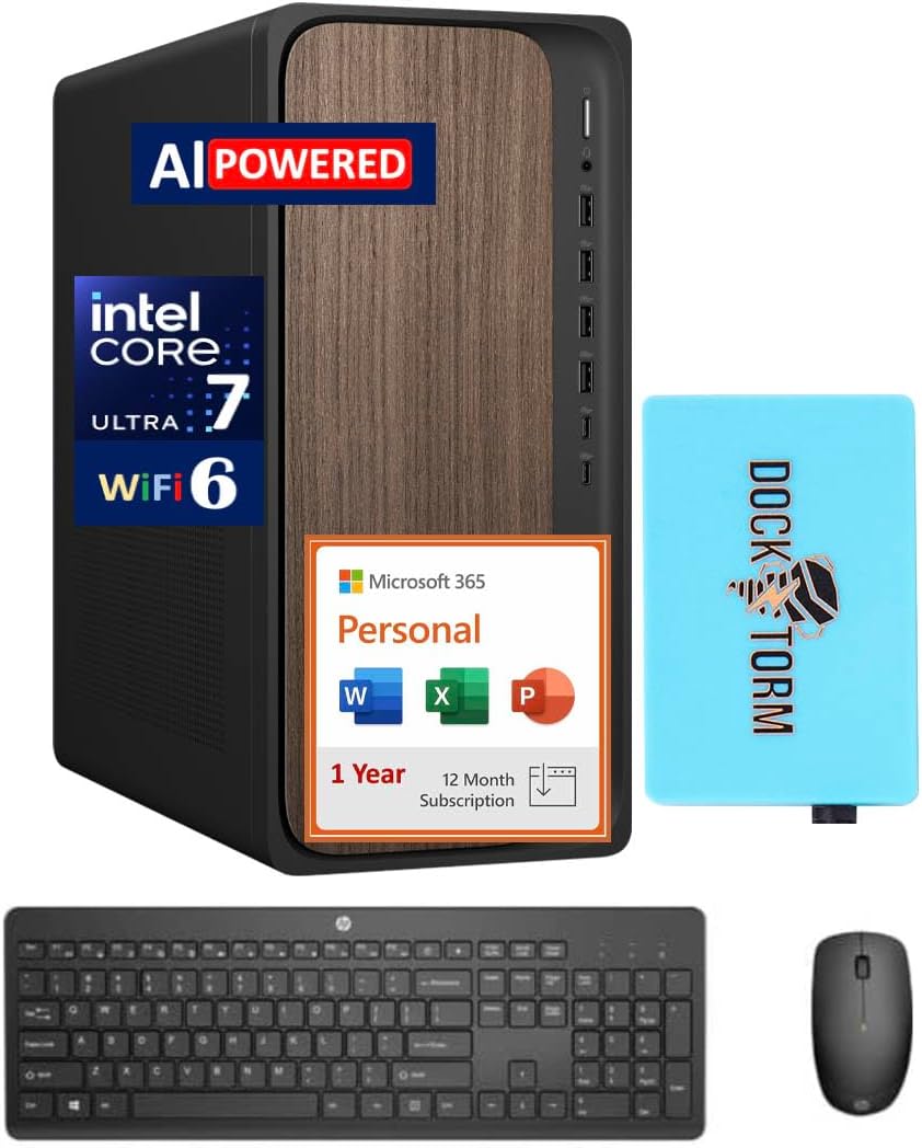 Amazon.com: HP OmniDesk AI PC Desktop (Intel Ultra 7-265, 8GB DDR5 ...