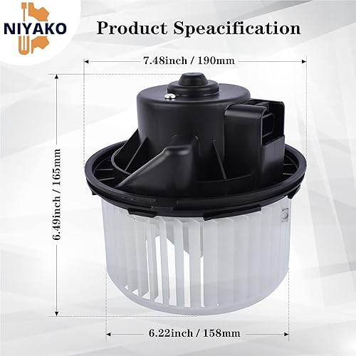 Miniatura 5 de Reemplazo del motor del ventilador del calentador de CA # 15-81683 22741027 20760618 700164 compatible con Chevy GMC Silverado Yukon