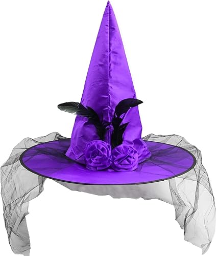 Sombrero de bruja de Halloween, accesorio para disfraz de mujer, sombreros para fiesta de Halloween, cosplay