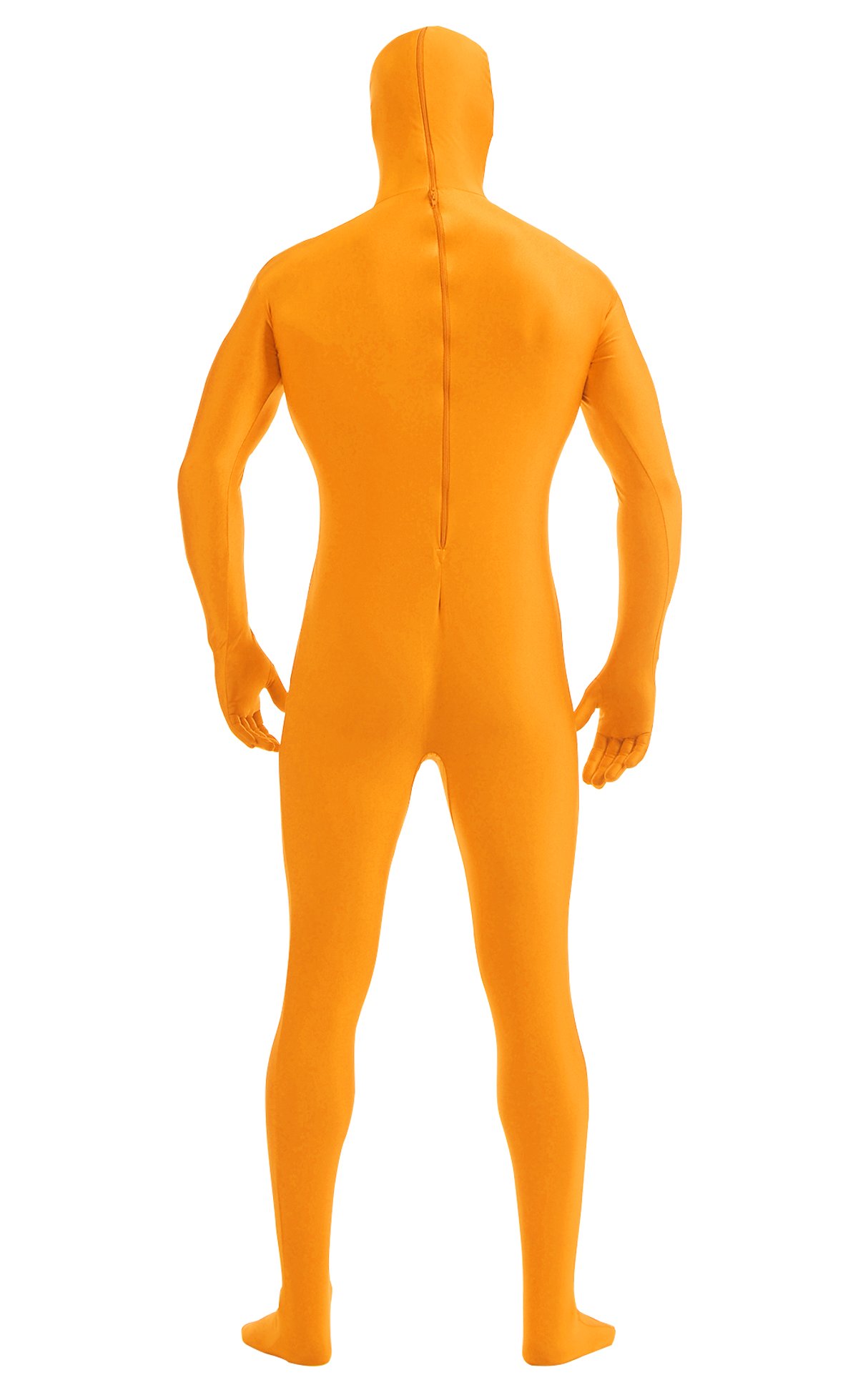 lucky baby store Boys' Mens Full Body Open Face Spandex Lycra Unitard Mask Zentai Costume Bodysuit (XL, orange) - Image 4