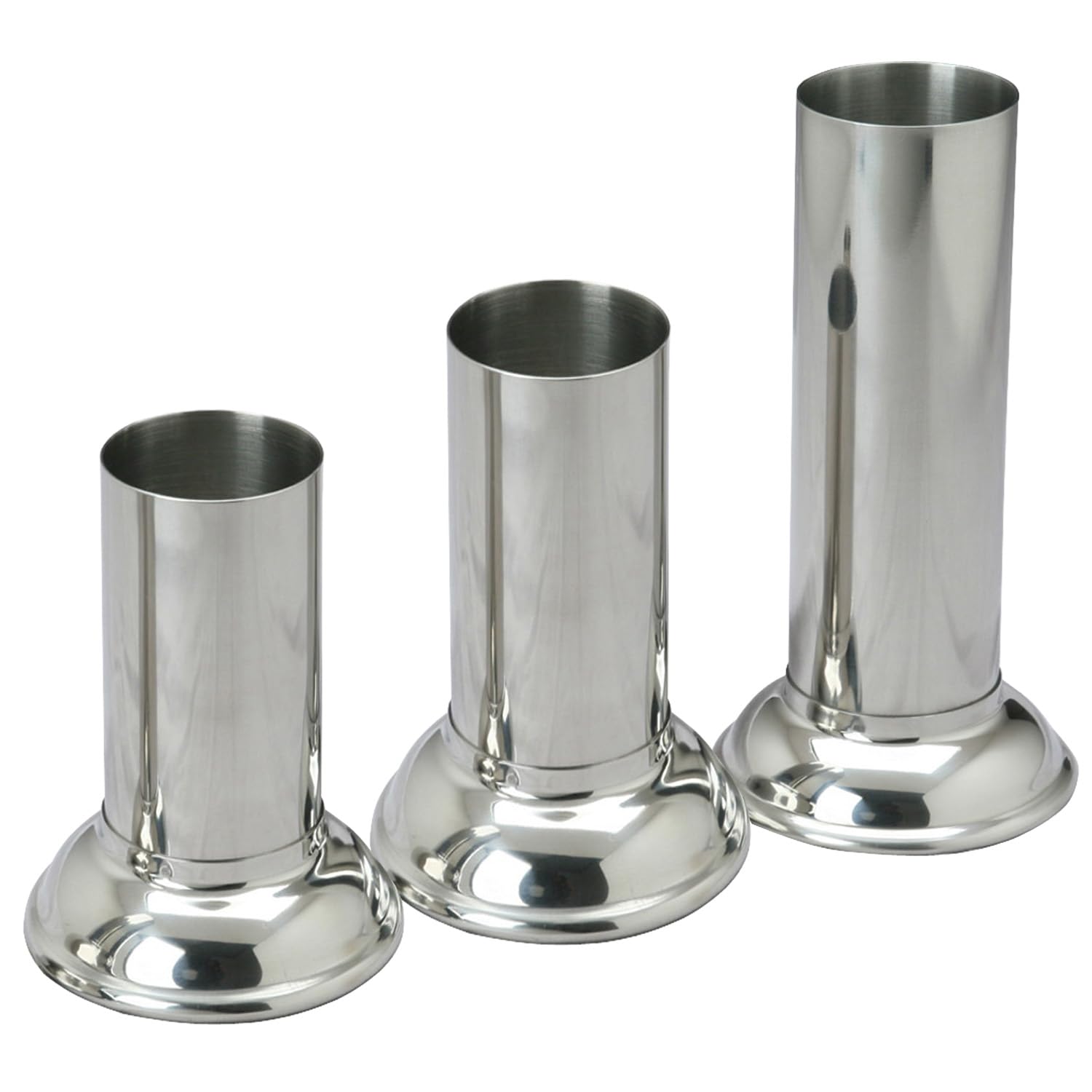 MuskalMed Set of 3 Forceps Jar Size 7x2 + 5x2 + 4x2 Inch Holloware Surgical Supplies Stainless Steel Forceps Tweezers Holder Instruments for Use Clinic, Hospital, Operation Room, Doctor's Office