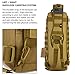 ArcEnCiel Tactical Sling Pack Molle Chest Crossbody Shoulder Bags Motorcycle Bicycle Range Diaper Day Backpack With Patch (Coyote Brown)