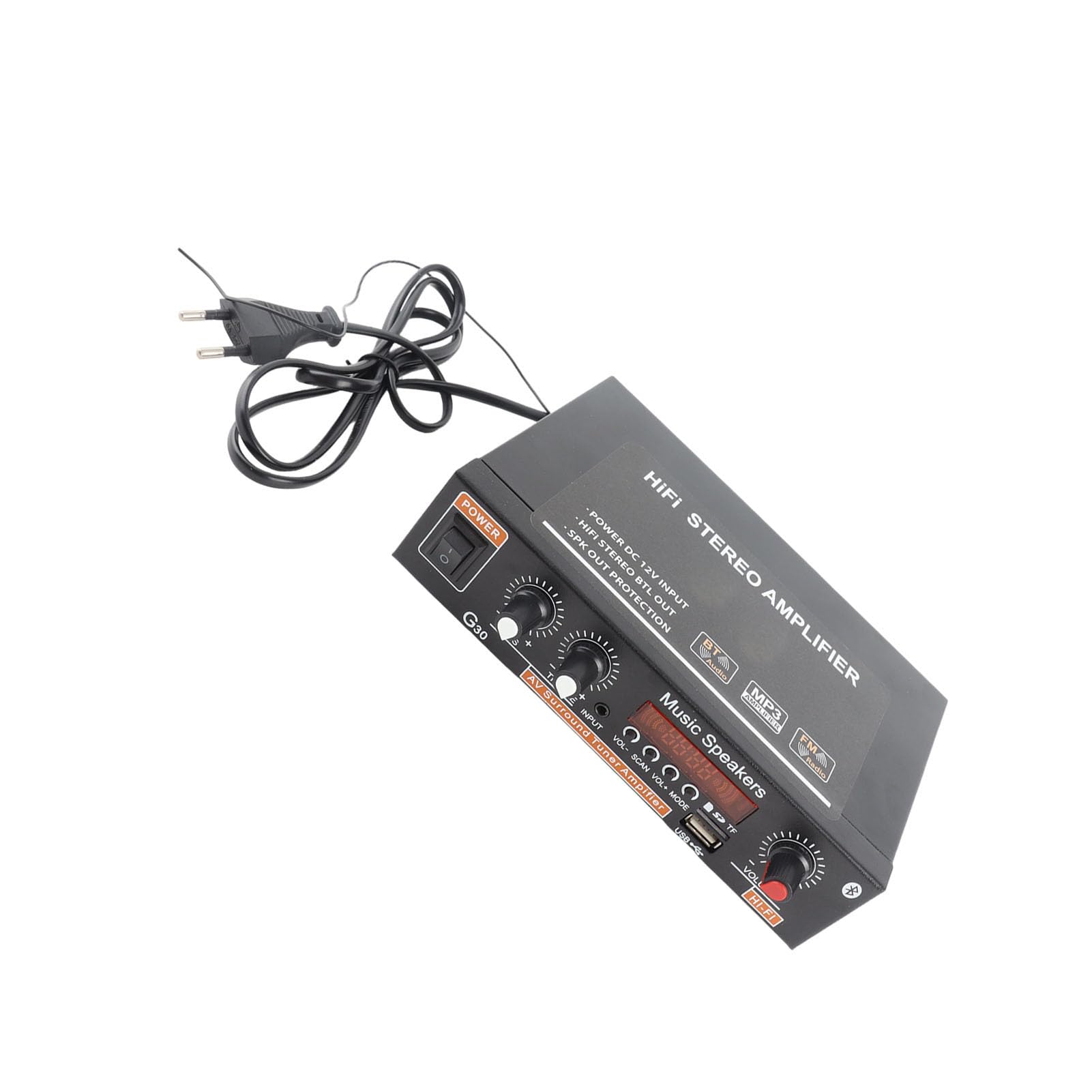 Amplificateur de Puissance Mini Bluetooth Intelligent Digital avec Télécommande Prise UE 220V