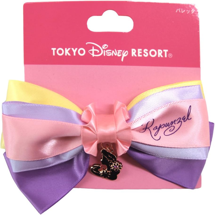 Amazon プリントサイン入り リボン バレッタ ラプンツェル 髪留め 大きめ バレッタ 可愛い ヘア アクセサリー ディズニー プリンセス リゾート限定 ヘアアクセサリー おもちゃ