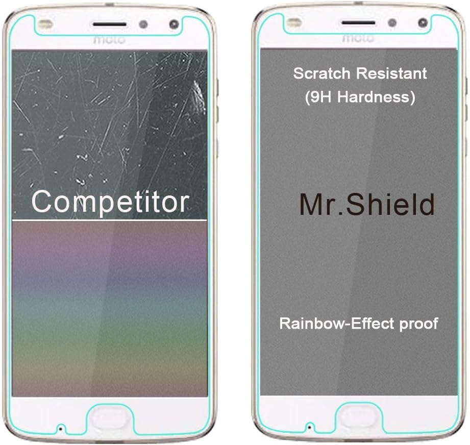 Mr.Shield [3-PACK] Designed For Motorola MOTO Z2 Play [Tempered Glass] Screen Protector [Japan Glass With 9H Hardness] with Lifetime Replacement