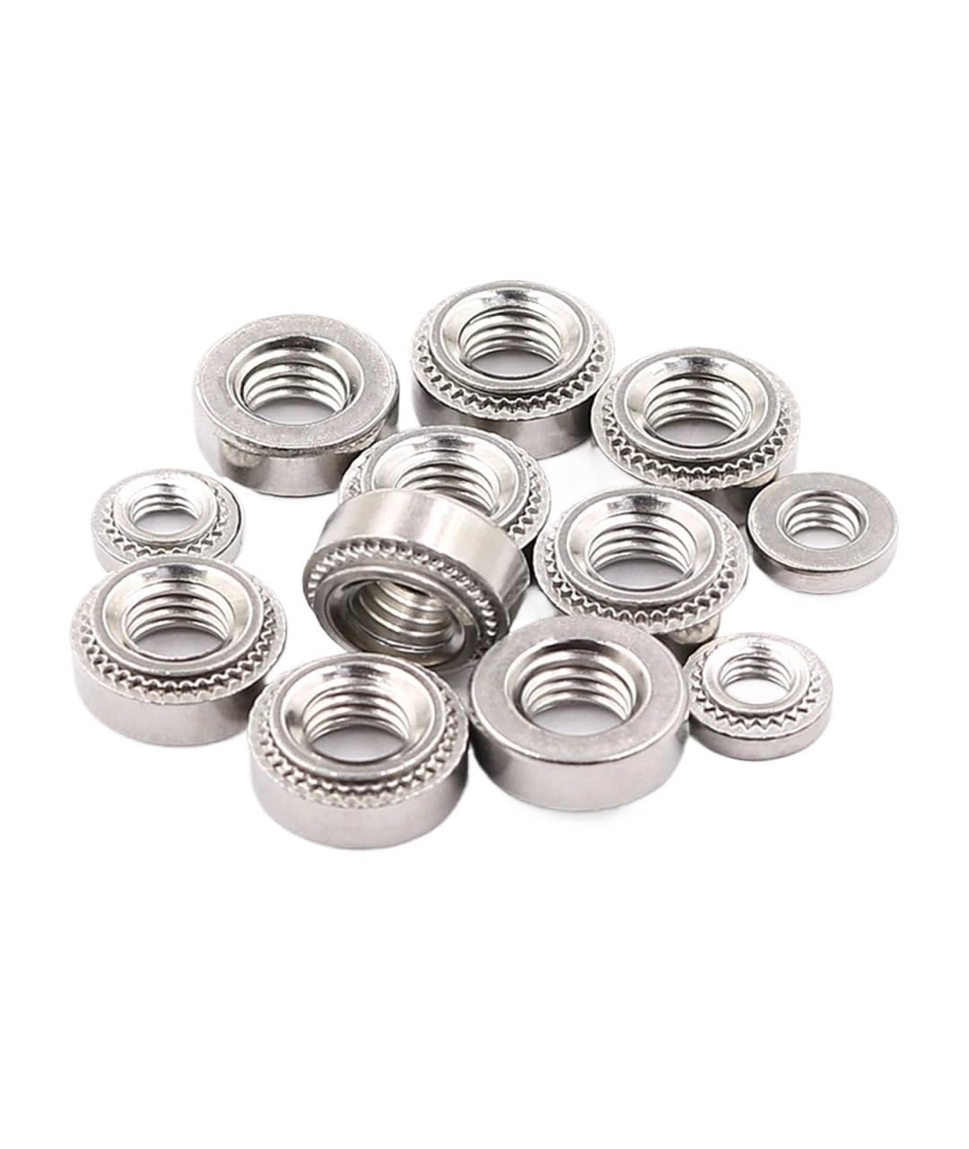 M2 M2,5 M3 M4 M5 M6 M8 M10 304 Edelstahl CLS Selbstklemmende Mutter Presseinsatz Nietmutter Nutsert Rivnut Platte 0,8–3,2 mm(M2.5-1 slab1.0mm20pc)