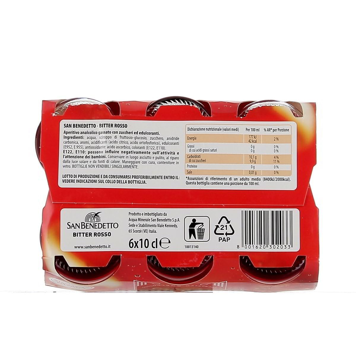 Italian Gourmet Bundle 48 x 100 ml Bitter Rouge Apéritif Sans Alcool + Italian Gourmet Polpa, 8 Packs de 6 Bouteilles, Boisson Rouge Gazeuse Saveur Amère et Agrumes