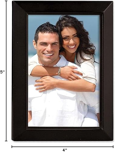 Miniatura 2 de Lawrence Frames Marco de fotos de madera negra de 4 x 5 - Colección Estero