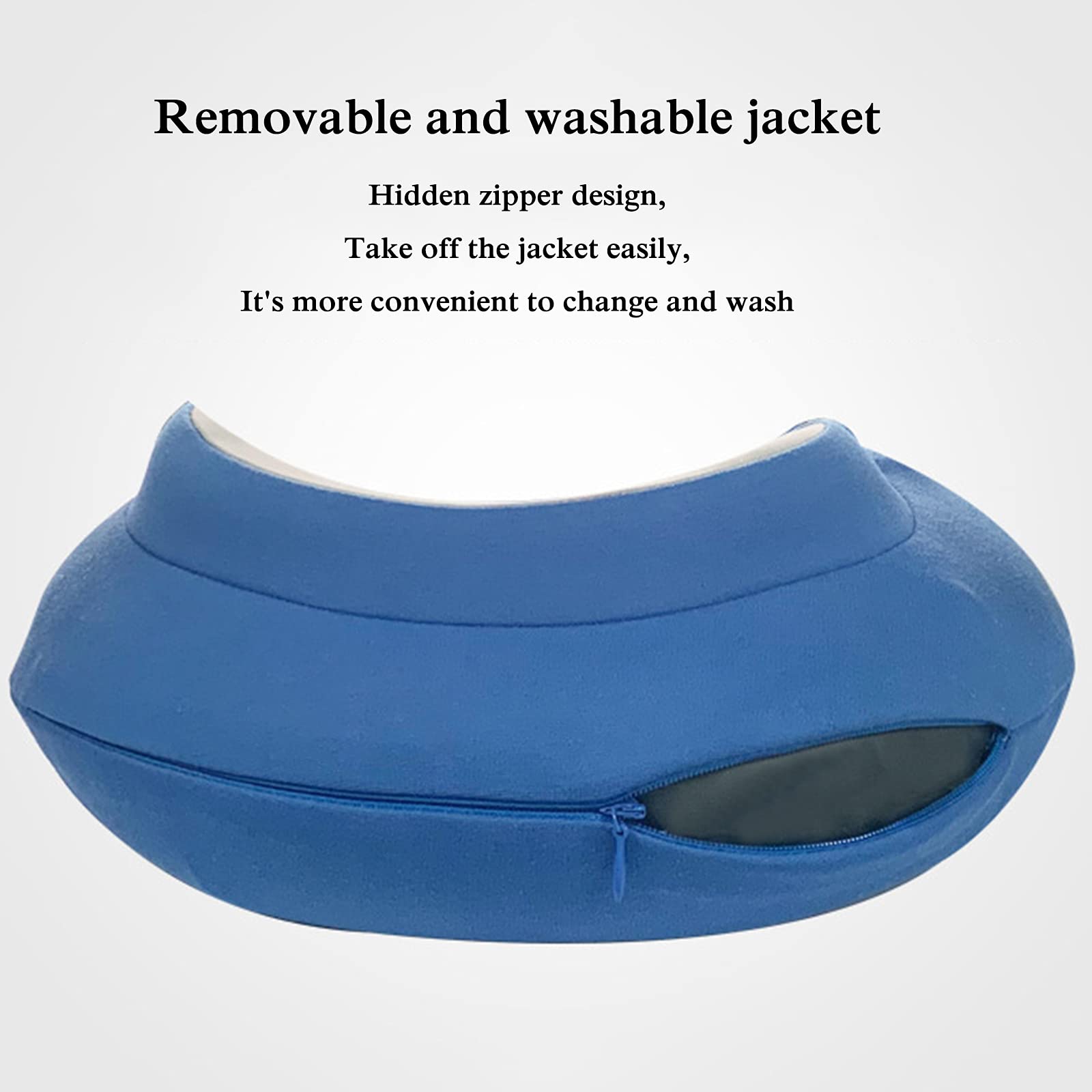 Cuscino da Viaggio per Collo Shiatsu E Supporto per Il Collo Impastato in Memory Foam A Forma di U Senza Fili, Utilizzato per Alleviare Il Dolore, Adatto per Viaggi in Aereo, Treno, Auto,Grigio