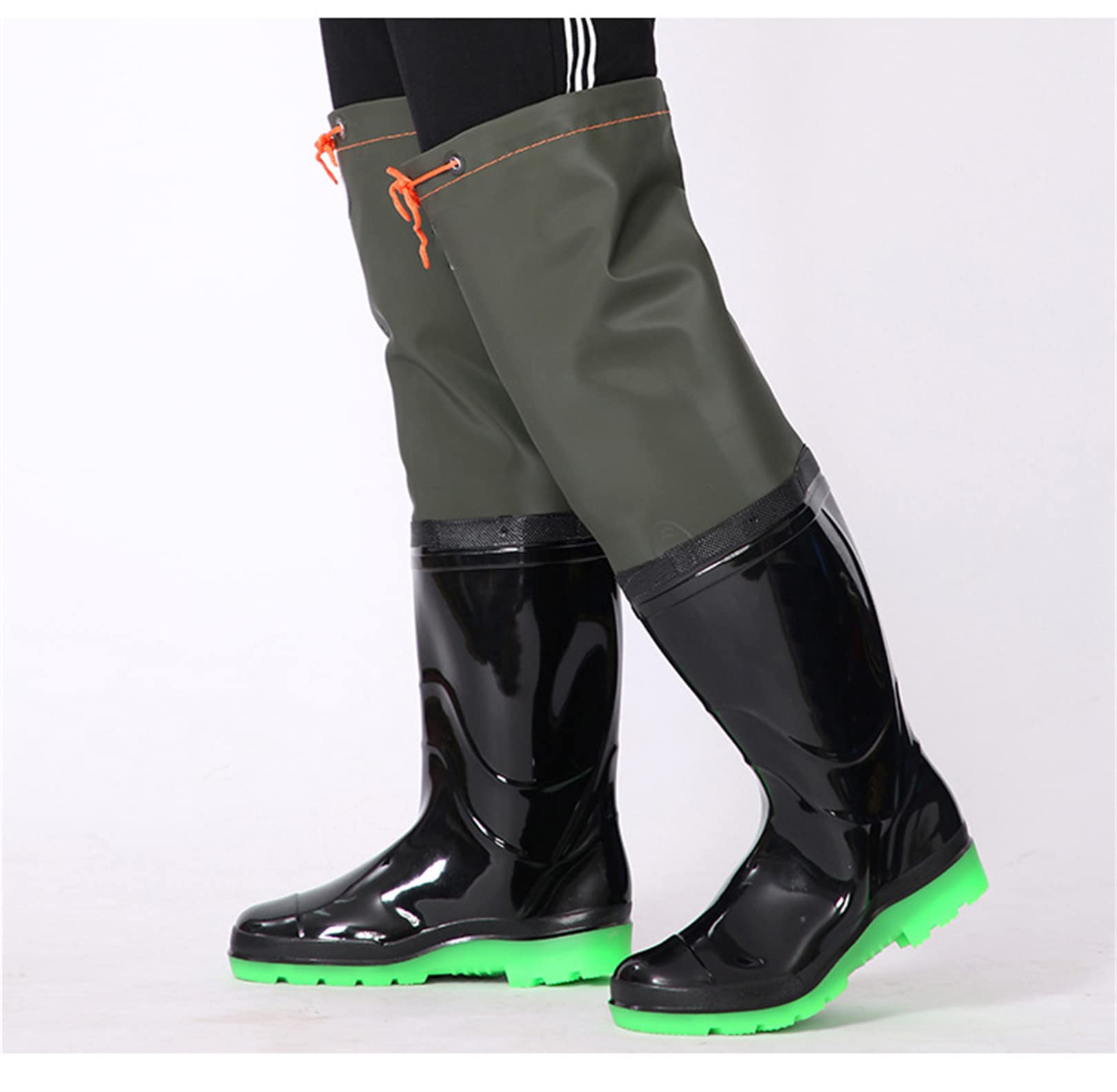 Stivali Pioggia Super Alti 60 Cm Pantaloni Impermeabili Spessi Pantaloni Pesca Antiscivolo Movimento All'aperto Stivali Caccia in PVC/Nylon Stivali Pesca Ultraleggeri per Uomo Donna